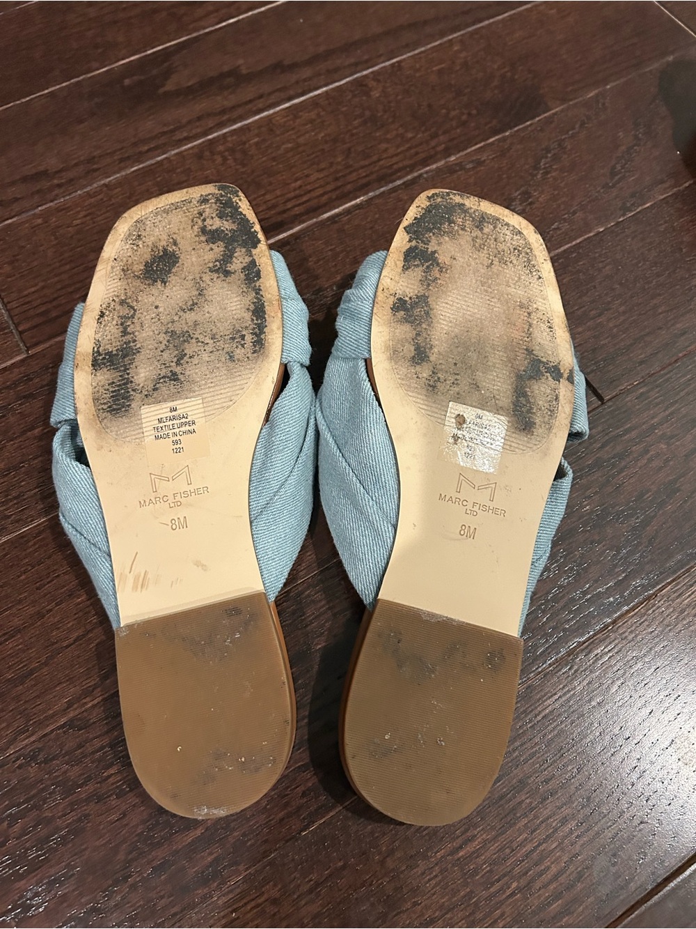 Marc Fisher light denim blue Slide Sandals - Picture 4 of 4